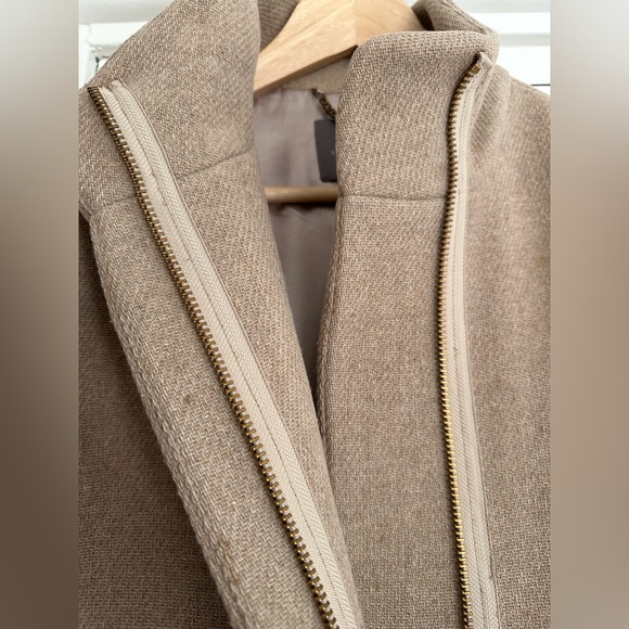 J. Crew Stadium Cloth Cocoon Coat - Camel - Size 0 - Picture 2 of 4